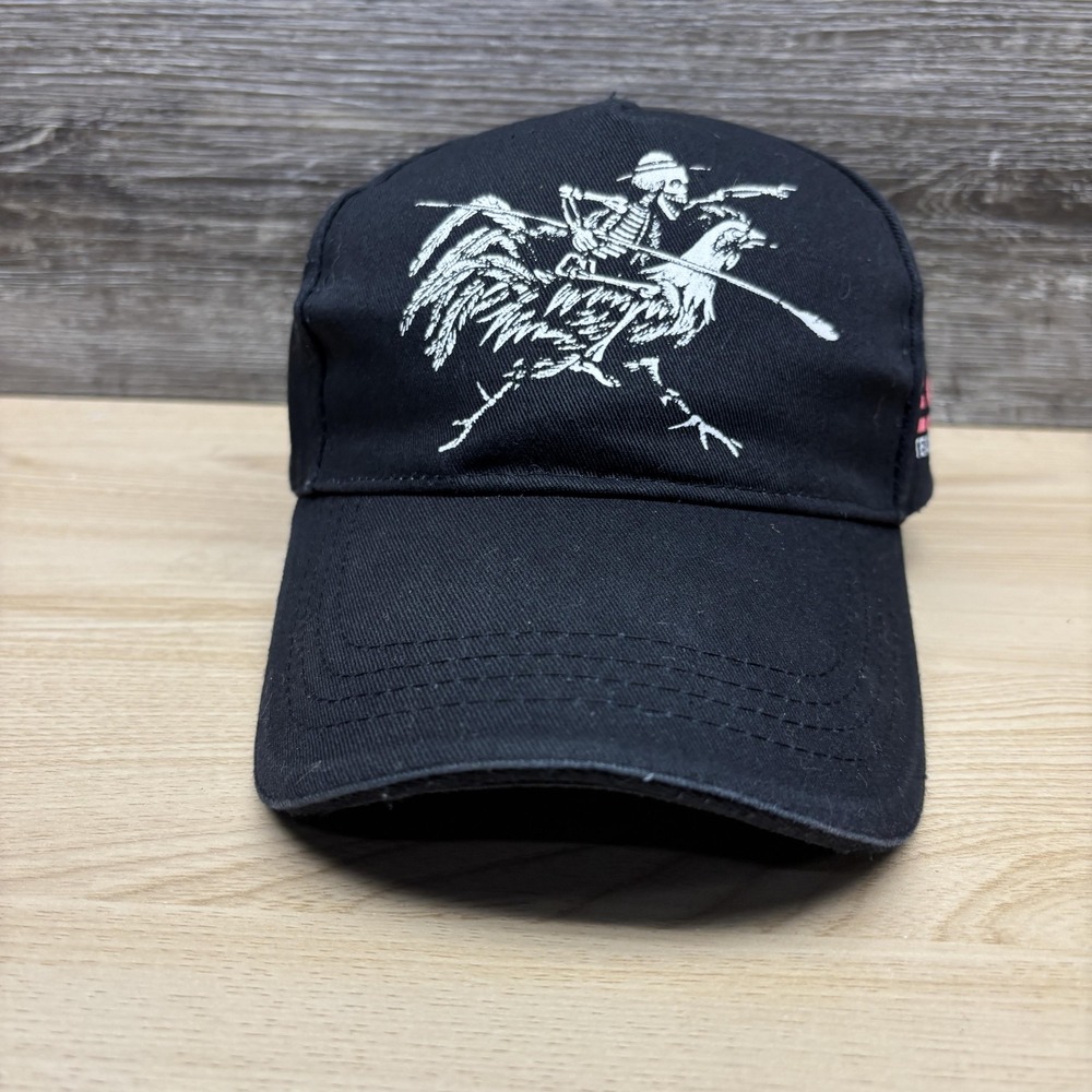 El Espolon Tequila Hat Cap Snap Back Black Skeleton Rooster Graphic Mens Promo